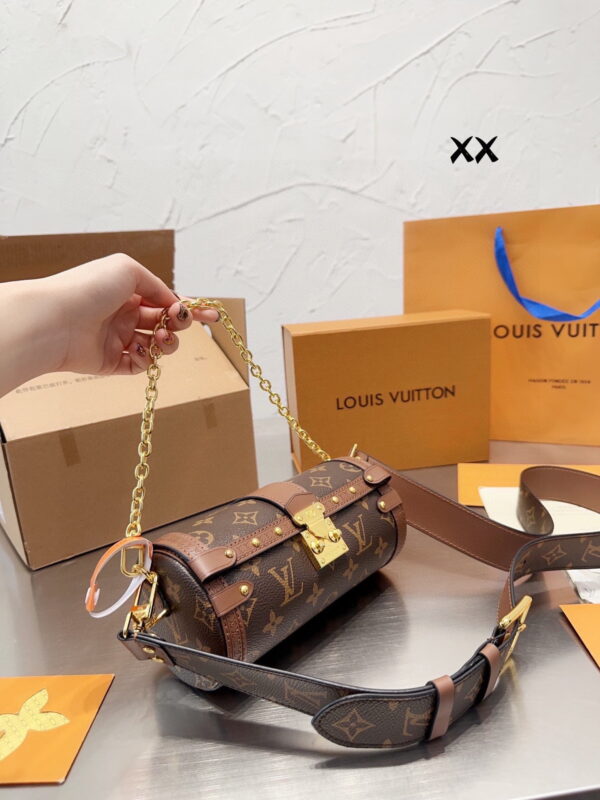 Louis Vuitton / LV prefall papillon trunk monogram round flip latch design crossbody bag