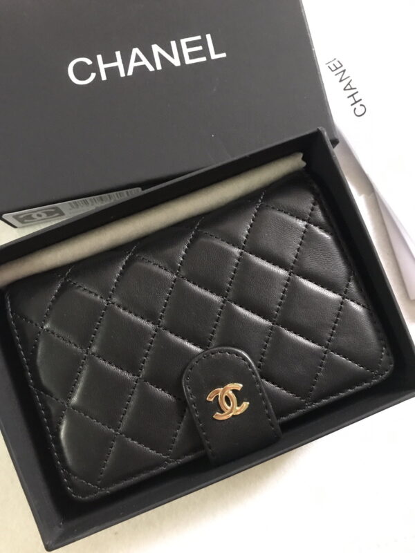 Chanel sheepskin wallet with gold and sliver hardware 50073 size: 15*10cm