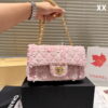 Chanel 22k woolen chain bag pink size: 20*11cm