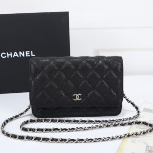 Chanel woc Classic Fortune Crossbody bag caviar with sliver hardware Size: W19*H12*D4cm