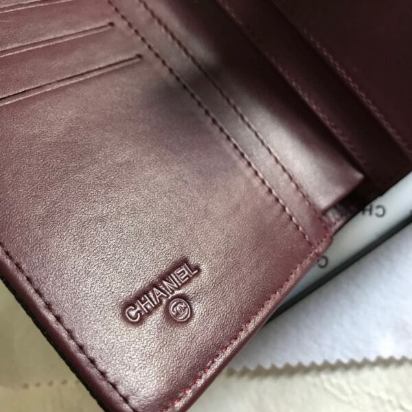 Chanel sheepskin wallet with gold and sliver hardware 50073 size: 15*10cm