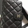 Chanel sheepskin wallet with gold and sliver hardware 50073 size: 15*10cm