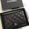 Chanel sheepskin wallet with gold and sliver hardware 50073 size: 15*10cm