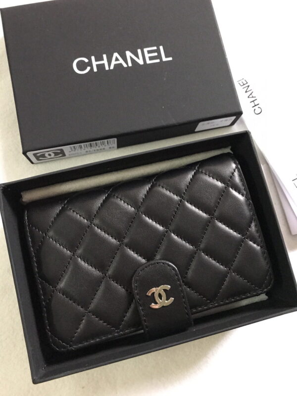 Chanel sheepskin wallet with gold and sliver hardware 50073 size: 15*10cm