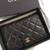 Chanel sheepskin wallet with gold and sliver hardware 50073 size: 15*10cm
