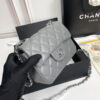 Chanel cf Square Fat 1115 sheepskin leather grey size: 18*14*7cm