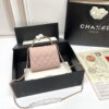 Chanel Black Horse Kelly Lichee cowhide long handle bag 9100 pink size:19*10*4.5cm