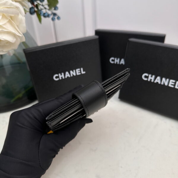 4 Chanel leather short card bag with gold and sliver hardware 609 size: 12*9cm