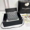 Chanel cf Square Fat 1115 sheepskin leather grey size: 18*14*7cm