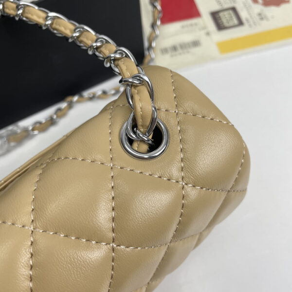 Chanel cf Square Fat 1115 sheepskin leather ginger size: 18*14*7cm