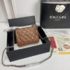 Chanel cf Square Fat 1115 sheepskin leather orange size: 18*14*7cm