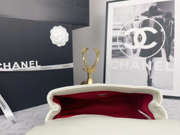 Chanel 2023 new CF White gold bag size: 21*13cm