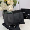 5 Chanel leather short card bag with gold and sliver hardware 609 size: 12*9cm