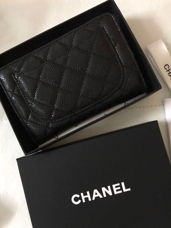 Chanel sheepskin wallet with gold and sliver hardware 50073 size: 15*10cm
