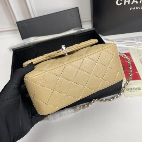 Chanel cf Square Fat 1115 sheepskin leather ginger size: 18*14*7cm