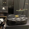 Chanel sheepskin embroidery argyle black Crossbody handbag 1160 size:26cm