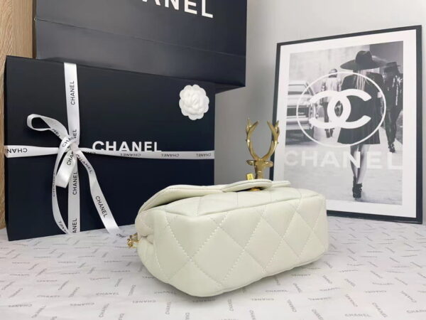 Chanel 2023 new CF White gold bag size: 21*13cm