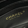 Chanel Black Horse Kelly Lichee cowhide long handle bag 9100 black size:19*10*4.5cm