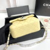 Chanel cf Square Fat 1115 sheepskin leather yellow size: 18*14*7cm