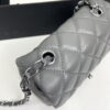 Chanel cf Square Fat 1115 sheepskin leather grey size: 18*14*7cm