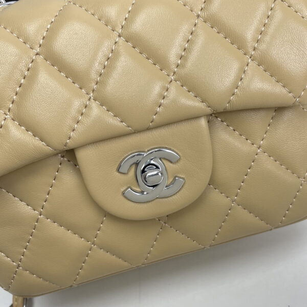 Chanel cf Square Fat 1115 sheepskin leather ginger size: 18*14*7cm