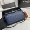 6 Chanel cf Square Fat 1115 sheepskin leather blue size: 18*14*7cm