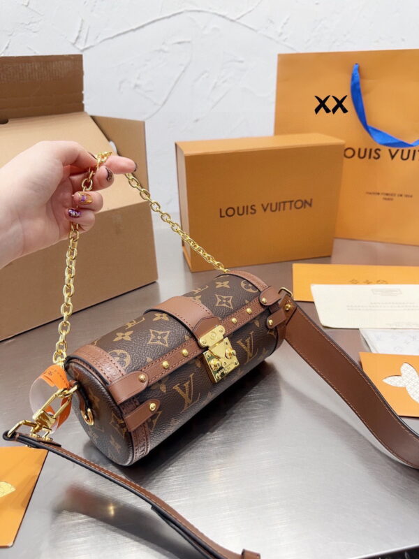 Louis Vuitton / LV prefall papillon trunk monogram round flip latch design crossbody bag