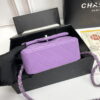 Chanel cf Square Fat 1115 sheepskin leather purple size: 18*14*7cm