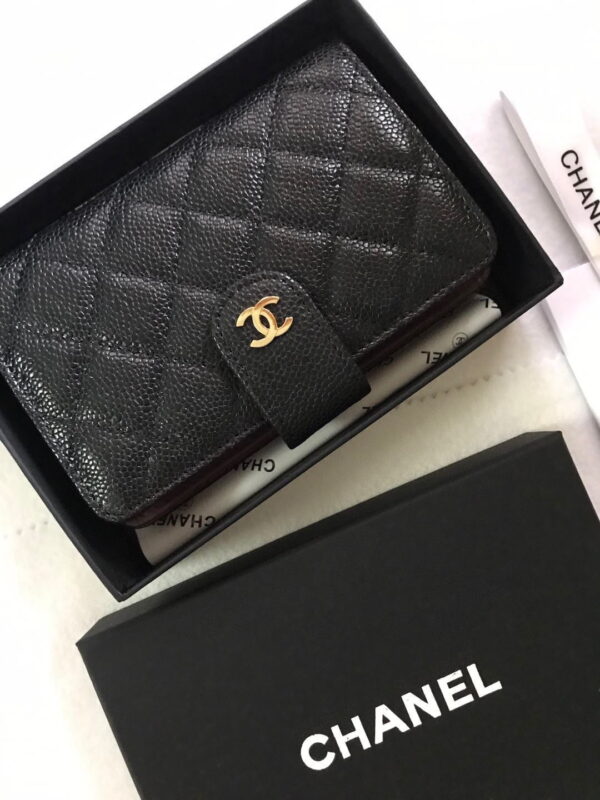 Chanel sheepskin wallet with gold and sliver hardware 50073 size: 15*10cm