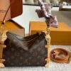 Lxiaba 200 LV leather high-quality handbag with the original scarf and box 16*10cm